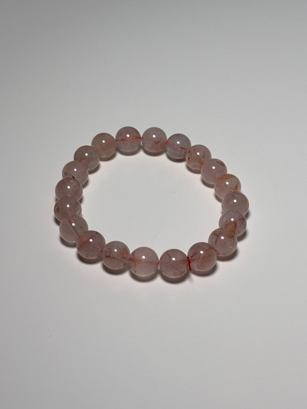 Brand New Rose Pink Quartz Beaded Crystal Bracelet